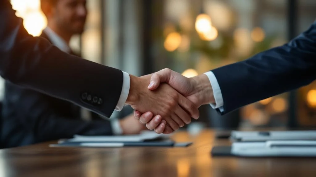 Illustration droit des affaires - rédaction de contrat commercial